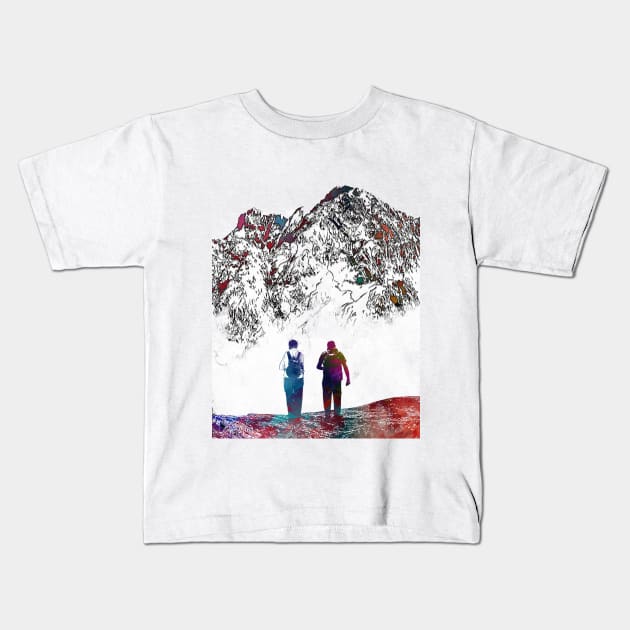 mountain hike #mountainhike Kids T-Shirt by JBJart